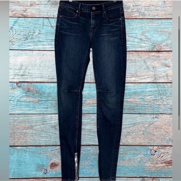 RtA Road to Awe Alexa Jeans 24 Dark Wash Zipper Ankle Skinny Quality Denim - Picture 1 of 12